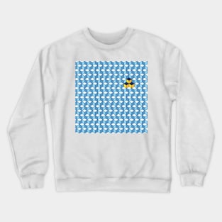 Blue & Orange Tiling Cubes Crewneck Sweatshirt